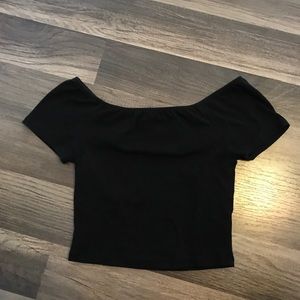 Cropped off the shoulder shirt